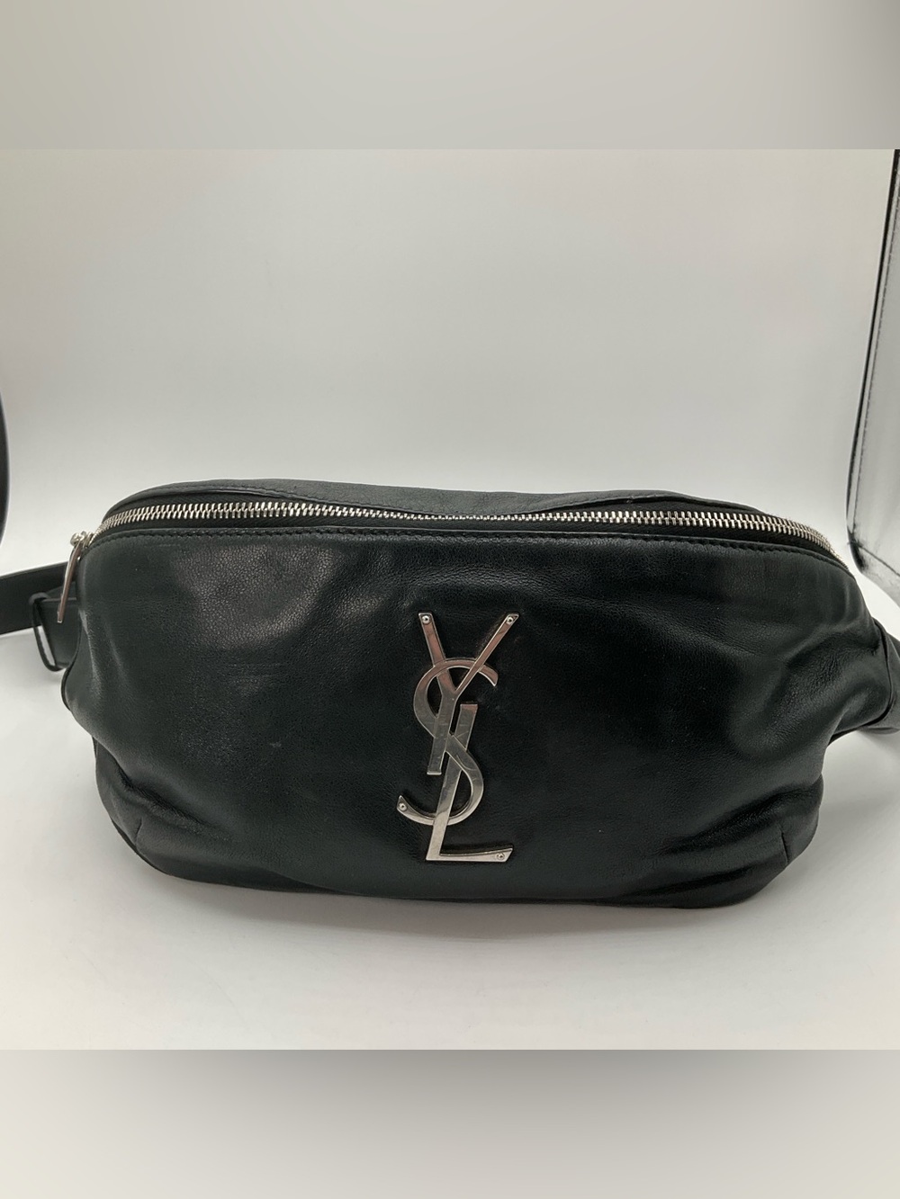 Saint Laurent YSL Classic Monogram Belt Bag Black Leather
